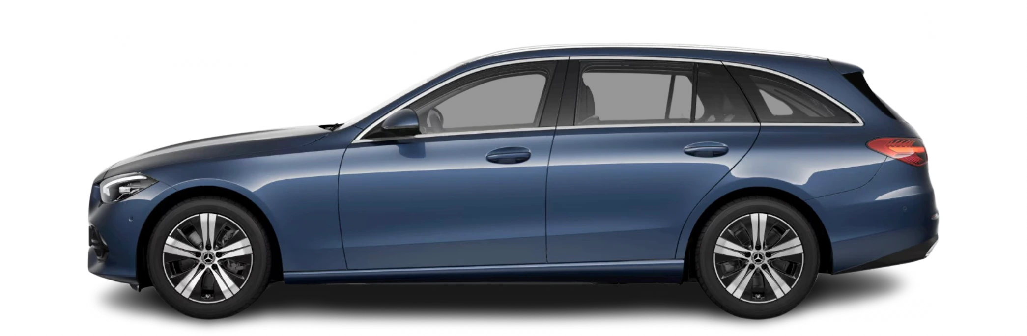 Mercedes-Classe C-wagon-left-lateral-azul